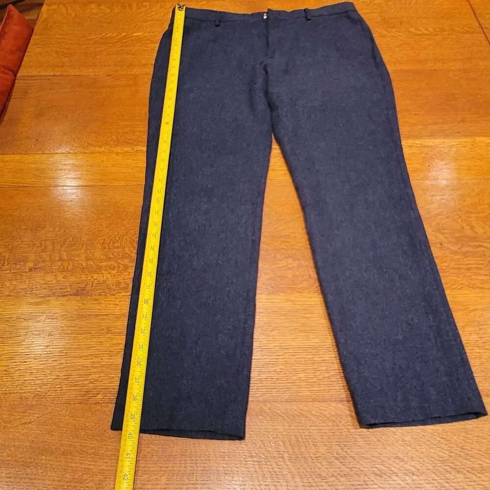 J.CREW Men's Thompson Pants Blue Wool Blend Twill Dress Pants 36x32